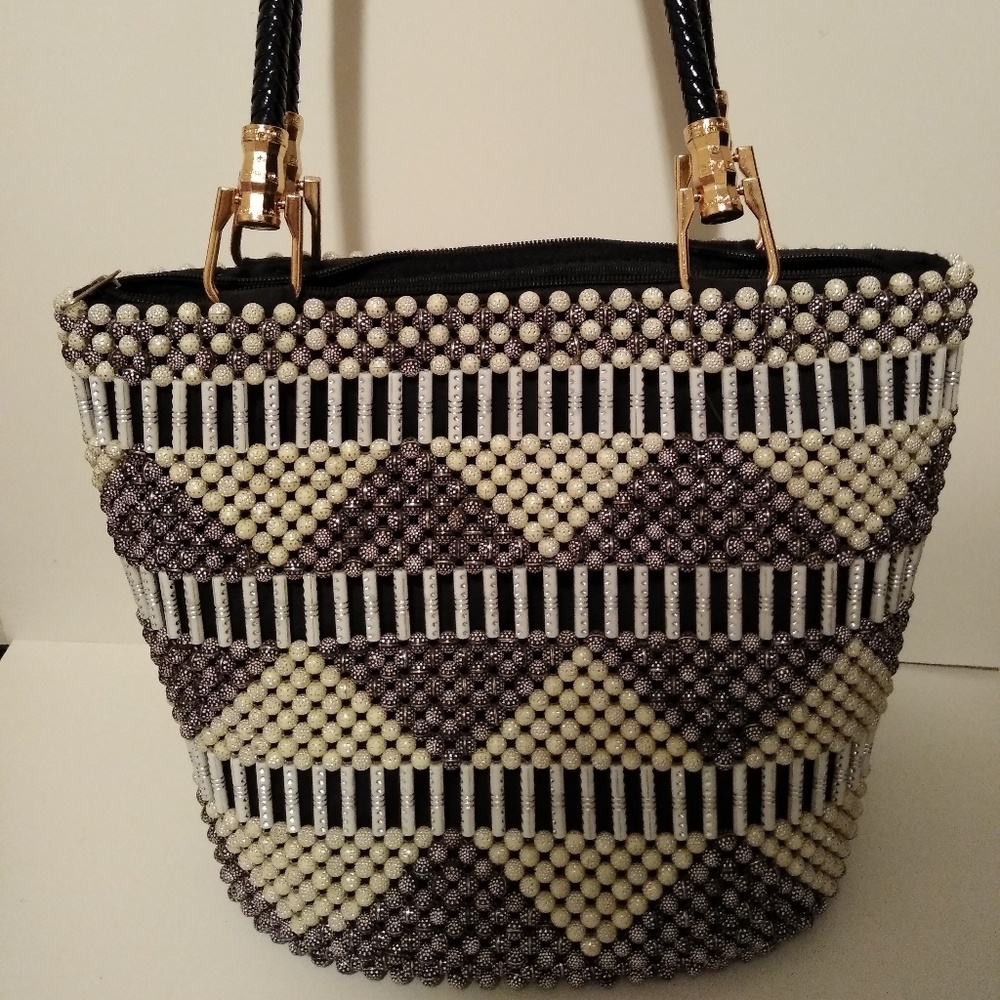 Women's Handmade Beaded Tote Purse from Kenya